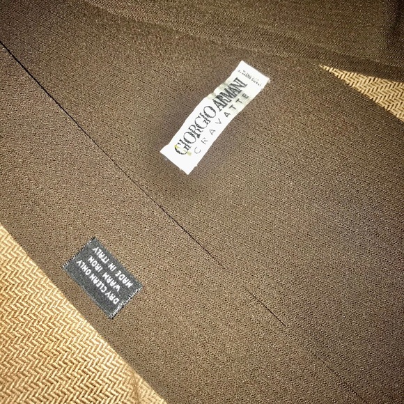 Giorgio Armani Brown Wool Tie - Picture 3 of 6